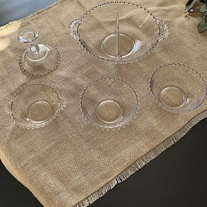 Candle wick glassware - 5 assorted pieces